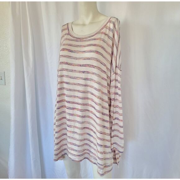 COMO BLU Striped Top blouse size 3X - Picture 7 of 8